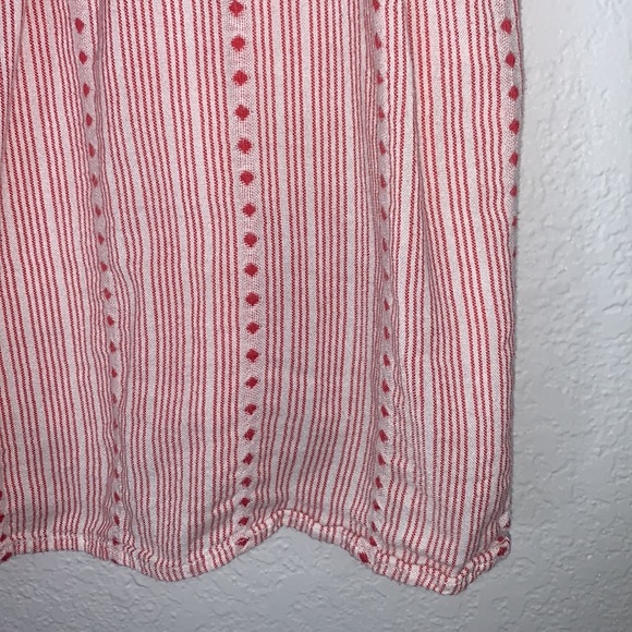 Caffe Marrahesh Red and White Short Sleeve Blouse Size Medium - Picture 6 of 16